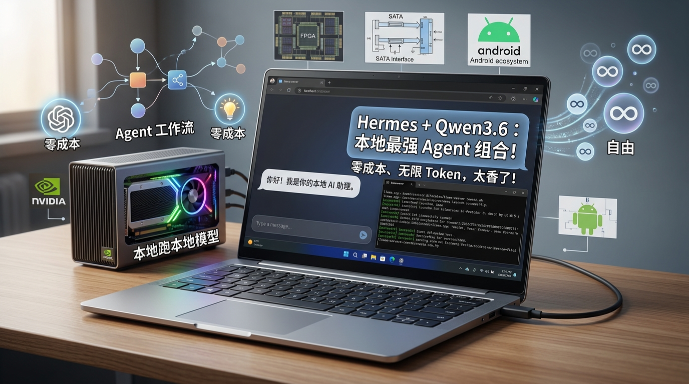 Hermes + Qwen3.6：打造本地最强 Agent 组合，零成本实现 Token 自由！